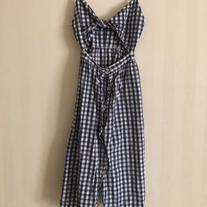 Zara Woman’s Xs midi dress, blue gingham.